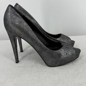 Charles David Stilleto Gray Peep Toe Heels Women’s Size 9